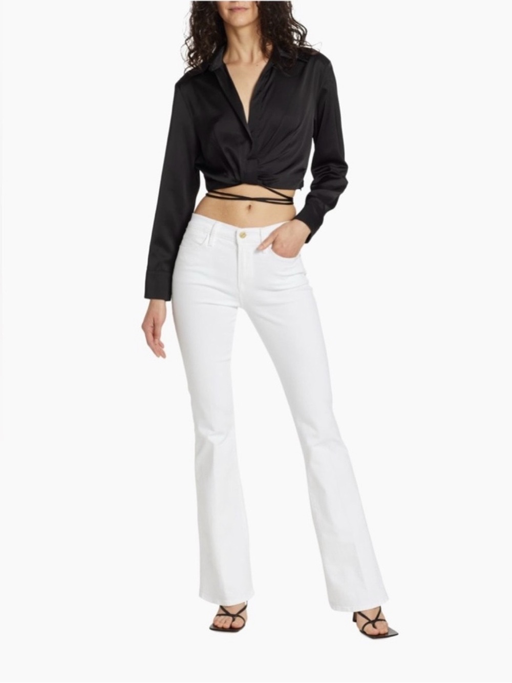 NWT Frame Le High Flare Jeans White Jeans